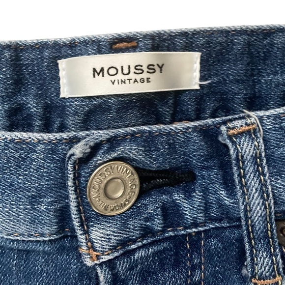 Moussy Vintage Hammond Skinny Jeans Distressed Raw Hem Denim Size 25 - Picture 6 of 14